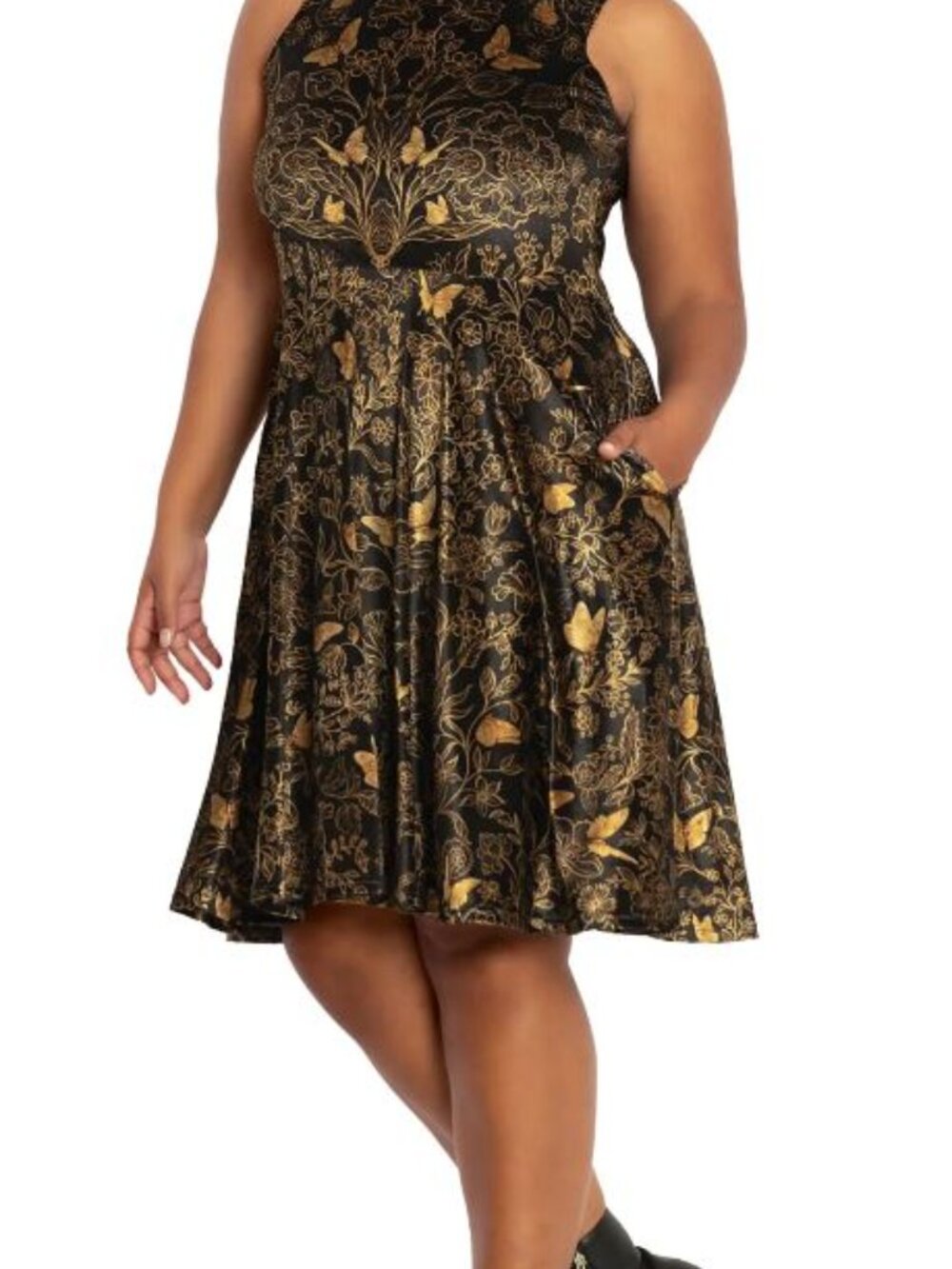 Golden Garden Velvet Princess Dress -M - Picture 2 of 6